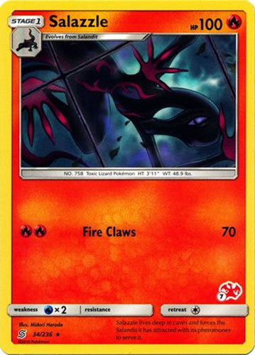 Pokemon Card - Battle Academy 34/236 - SALAZZLE (#7 CHARIZARD STAMPED ...