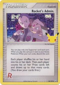 Pokemon Card - Celebrations Classic Collection 86/109 - ROCKET'S ADMIN (holo-foil)