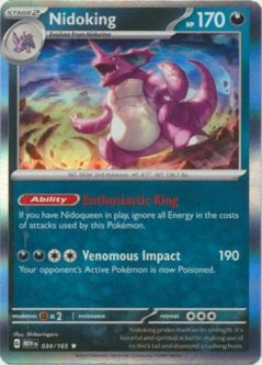 Pokemon Card - Scarlet & Violet 151 - 034/165 NIDOKING (holo-foil)