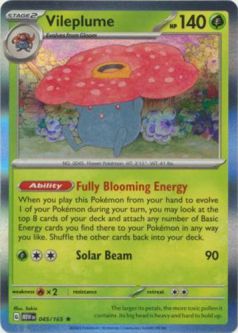 Pokemon Card - Scarlet & Violet 151 - 045/165 VILEPLUME (holo-foil)