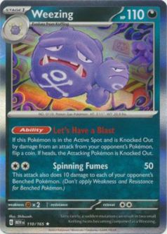 Pokemon Card - Scarlet & Violet 151 - 110/165 WEEZING (holo-foil)