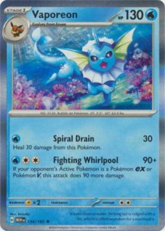 Pokemon Card - Scarlet & Violet 151 - 134/165 VAPOREON (holo-foil)