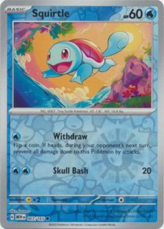 Pokemon Card - Scarlet & Violet 151 - 007/165 SQUIRTLE (REVERSE holo-foil)