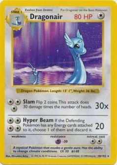 Pokemon Card - Base 18/102 - DRAGONAIR (rare) *Shadowless*