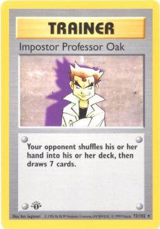 Pokemon Card - Base 73/102 - IMPOSTOR PROFESSOR OAK (rare) *1st Edition*