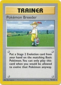 Pokemon Card - Base 76/102 - POKEMON BREEDER (rare) *Shadowless*