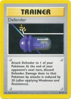 Pokemon Card - Base 80/102 - DEFENDER (uncommon) [Shadowless] *Played*