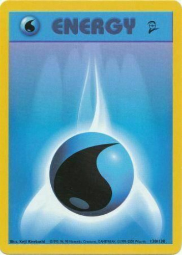 Pokemon Card - Base 2 Set 130/130 - WATER ENERGY (common): BBToyStore ...