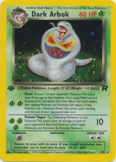 Pokemon Card - Team Rocket 2/82 - DARK ARBOK (holo-foil) *1st Edition*