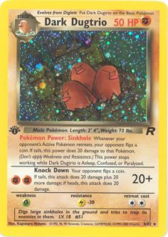 Pokemon Card - Team Rocket 6/82 - DARK DUGTRIO (holo-foil) * 1st Edition *