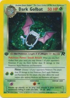 Pokemon Card - Team Rocket 7/82 - DARK GOLBAT (holo-foil) *1st Edition*