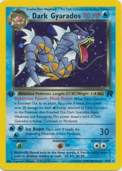 Pokemon Card - Team Rocket 8/82 - DARK GYARADOS (holo-foil) *1st Edition*