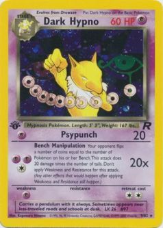 Pokemon Card - Team Rocket 9/82 - DARK HYPNO (holo-foil) *1st Edition*