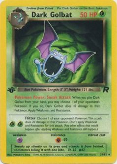 Pokemon Card - Team Rocket 24/82 - DARK GOLBAT (rare) *1st Edition*