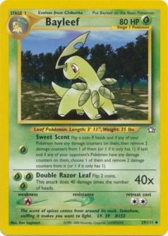 Pokemon Card - Neo Genesis 29/111 - BAYLEEF (uncommon)