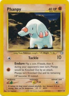 Pokemon Card - Neo Genesis 43/111 - PHANPY (uncommon)