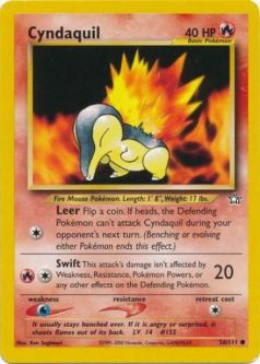 Pokemon Card - Neo Genesis 56/111 - CYNDAQUIL (common)