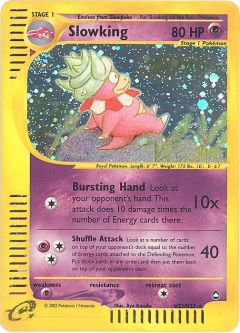 Pokemon Card - Aquapolis H22/H32 - SLOWKING (holo-foil) *Played*