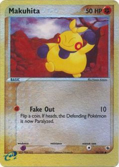 Pokemon Card - Ruby & Sapphire 58/109 - MAKUHITA (reverse holo)