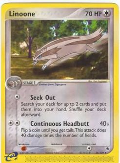 Pokemon Card - Ruby & Sapphire 38/109 - LINOONE (uncommon)