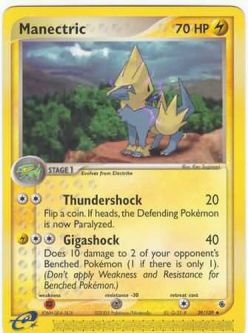 Pokemon Card - Ruby & Sapphire 39/109 - MANECTRIC (uncommon)