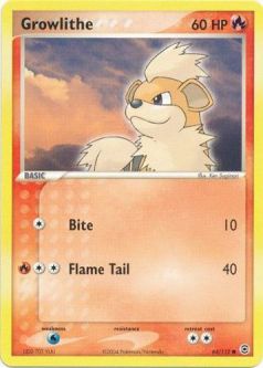 Pokemon Card - Fire Red & Leaf Green 64/112 - GROWLITHE (common)