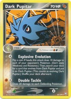 Pokemon Card - Team Rocket Returns 40/109 - DARK PUPITAR (uncommon)