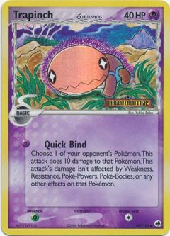 Pokemon Card - Dragon Frontiers 69/101 - TRAPINCH (reverse holo)