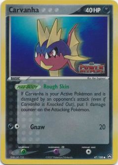 Pokemon Card - Power Keepers 47/108 - CARVANHA (reverse holo)