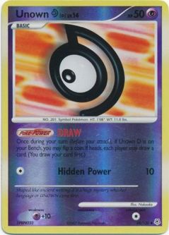 Pokemon Card - Diamond & Pearl 68/130 - UNOWN Lv. 14 (reverse holo)