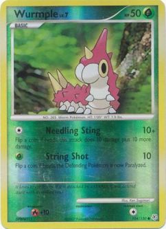 Pokemon Card - Diamond & Pearl 104/130 - WURMPLE Lv. 7 (reverse holo)