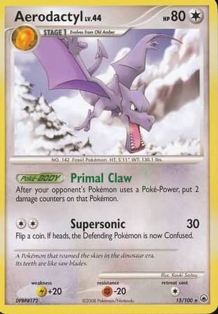 Pokemon Card - D&P: Majestic Dawn 15/100 - AERODACTYL (rare)