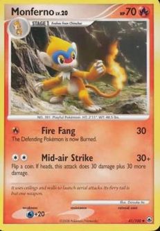 Pokemon Card - D&P: Majestic Dawn 41/100 - MONFERNO (uncommon)