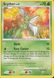 Pokemon Card - D&P: Majestic Dawn 46/100 - SCYTHER (uncommon)