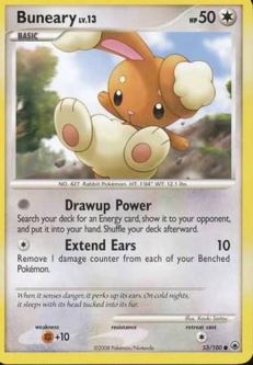 Pokemon Card - D&P: Majestic Dawn 53/100 - BUNEARY (uncommon)