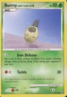 Pokemon Card - D&P: Majestic Dawn 54/100 - BURMY SANDY CLOAK (uncommon)