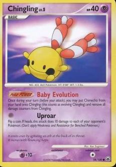 Pokemon Card - D&P: Majestic Dawn 58/100 - CHINGLING (uncommon)