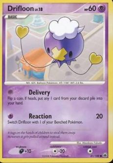 Pokemon Card - D&P: Majestic Dawn 61/100 - DRIFLOON (uncommon)