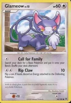 Pokemon Card - D&P: Majestic Dawn 65/100 - GLAMEOW (uncommon)