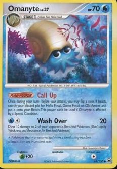 Pokemon Card - D&P: Majestic Dawn 69/100 - OMANYTE (uncommon)