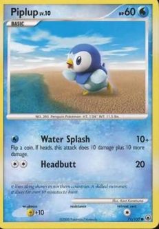 Pokemon Card - D&P: Majestic Dawn 71/100 - PIPLUP (uncommon)