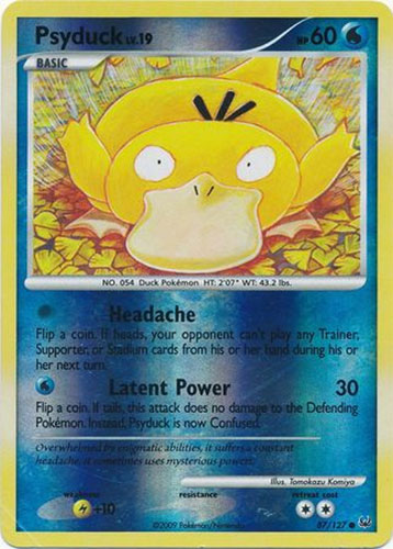 Pokemon Card - Platinum 87/127 - PSYDUCK Lv.19 (reverse holo)