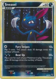 Pokemon Card - HS: Undaunted 68/90 - SNEASEL (reverse holo)