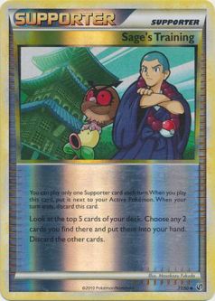 Pokemon Card - HS: Undaunted 77/90 - SAGE'S TRAINING (reverse holo)