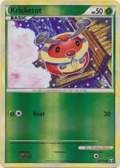 Pokemon Card - HS: Triumphant 65/102 - KRICKETOT (reverse holo)