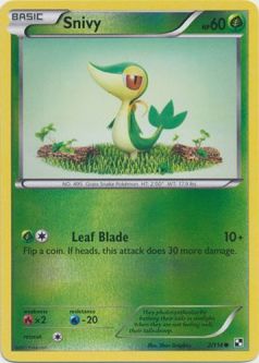 Pokemon Card - Black & White 2/114 - SNIVY (reverse holo)