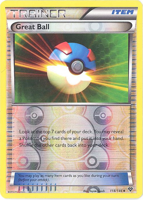 Pokemon Card - XY 118/146 - GREAT BALL (reverse holo)