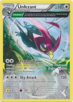 Pokemon Card - XY: Roaring Skies 81/108 - UNFEZANT (rare)