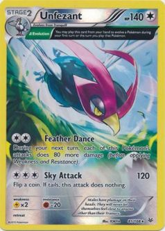 Pokemon Card - XY: Roaring Skies 81/108 - UNFEZANT (reverse holo)