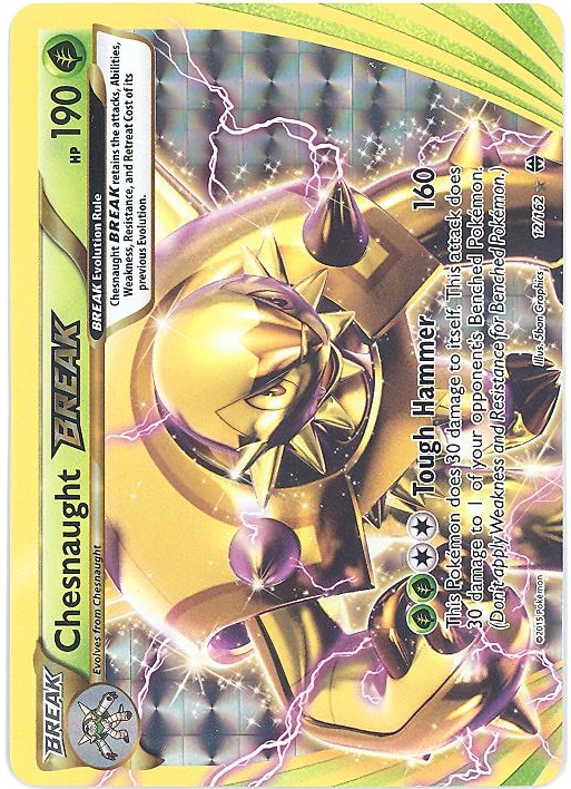 Pokemon Chesnaught Break Breakthrough 12 162 Holo Mint Collectables Pokemon Trading Card Game